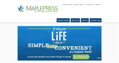 Desktop Screenshot of maplepressprinting.com